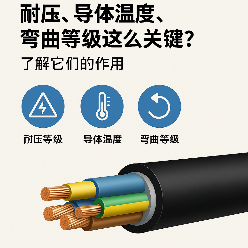 为什么充电电缆的耐压、导体温度、弯曲等级这么关键？相识它们的作用